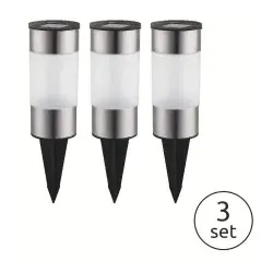 Globo LED-Solaraußenleuchte 3er Set mit Erdspieß