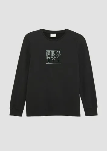 s.Oliver Langarmshirt T-Shirt Langarmshirt mit gummiertem Frontprint