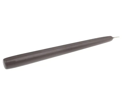 Steinhart Kerzen Stumpenkerze Spitzkerzen Grau 240/24 mm, 12 Stück