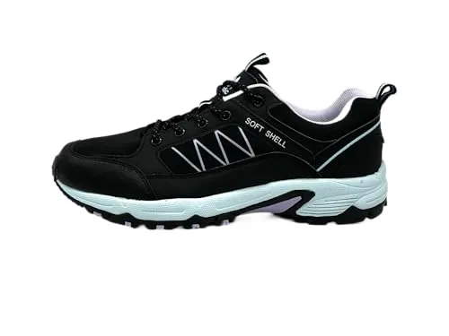 Nowaland Damen Herren Wanderschuhe Wasserabweisende Softshell Trekkingschuhe