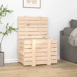 vidaXL Truhe 58x40,5x42 cm aus massivem Kiefernholz - Sitzbänke mit reichlich Stauraum für Kissen und Teppiche, aus robustem Kiefernholz für eine rustikale Optik und sichere Aufbewahrung.