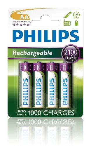 Philips Multi Life NiMH Akku AA Mignon 2100 mAh 4er Pack
