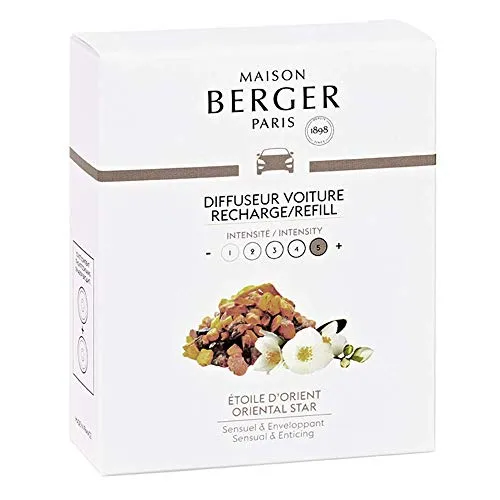 MAISON BERGER PARIS Diffuser Autoduft Refill Set - 2 Stück Orientalischer Traum - Keramik zum Nachfüllen für Maison Berger Paris Autoduft Diffuser, 2er Pack Keramik-Nachfüllungen für den Auto-Diffusor von Maison Berger weiß
