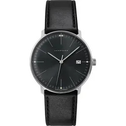 JUNGHANS max Bill Herren-Armbanduhr Schwarz mit Saphirglas von Junghans
