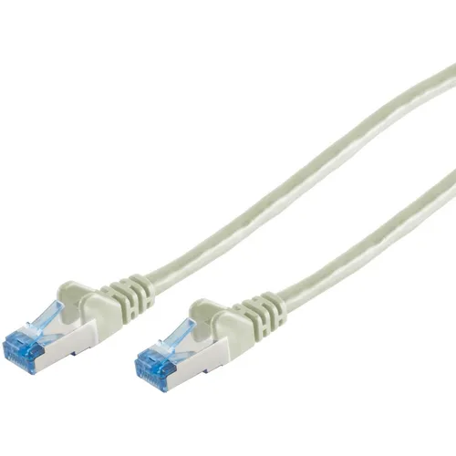 Netzwerkkabel Patchkabel CAT6a RJ45 S/FTP 0,25 m Grau