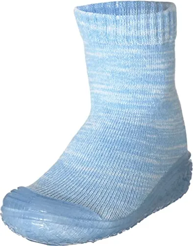 Playshoes Hausschuh-Socke gestrickt, Unisex-Kinder Hohe Hausschuhe, Blau (bleu 17), 18/19 EU (2/3 Child UK)