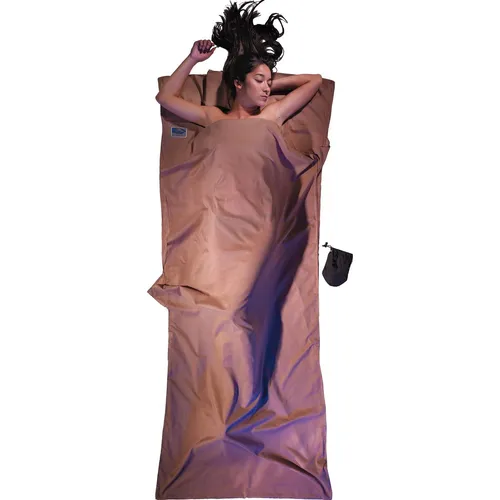 Cocoon Travel Sheet Baumwoll Schlafsack - Oliv Dunkelgrün, One Size - Schlafsäcke, leichter und atmungsaktiver Baumwoll Schlafsack, ideal für Reisen und Camping, mit praktischem Transportbeutel.