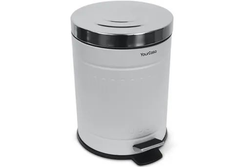 YourCasa Mülleimer YourCasa® Mülleimer Bad [5L] Edelstahl Retro Design