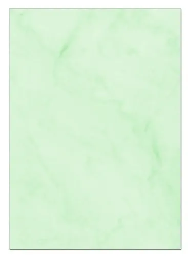 Gastronomie Papier (Grün-Marmor, A4, 100 Blatt) für Speisekarten. Einseitig bedrucktes Briefpapier, für alle Drucker/Kopierer geeignet