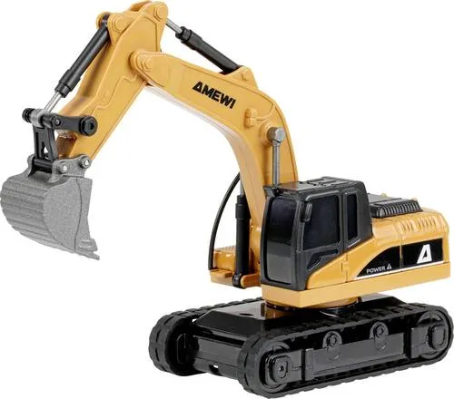 Amewi Mini-Bagger aus Metall 1:64 RTR 8-Kanal - Robuster Mini-Bagger im Maßstab 1:64, ideal für spannende Baustellenabenteuer. RTR-Set für sofortigen Fahrspaß, perfekt für Kinder ab 6 Jahren.