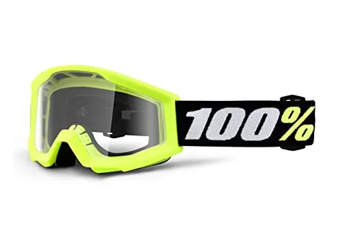 100% Strata 2 Mini Kinder Motocross Brille, rot - Sportbrillen mit verbesserter Passform und größerem Sichtfeld, ideal für junge Motocross-Fans, sorgt für optimalen Komfort und Sicherheit beim Fahren.