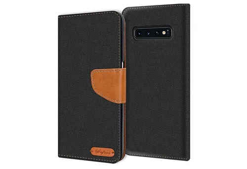 CoolGadget Handyhülle Denim Schutzhülle Flip Case für Samsung Galaxy S10 6,1 Zoll, Book Cover Handy Tasche Hülle für Samsung S10 Klapphülle