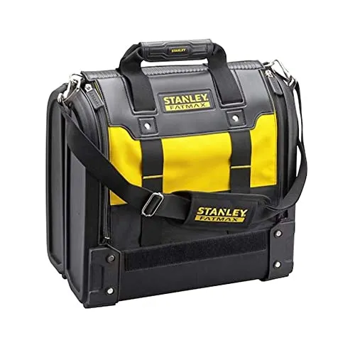 Stanley Gewebe Werkzeugtasche mit Reißverschluss, 485mm x 390mm x 250mm mit Tragriemen
