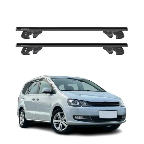 OMAC Dachträger für VW Sharan II 2010-2023 Aluminium 90kg TÜV Schwarz 2tlg