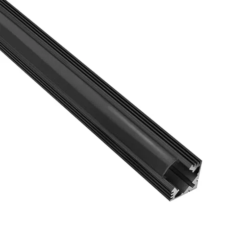tktrading24 A19 LED Profil Schwarz mit Abdeckung in schwarz von tktrading24