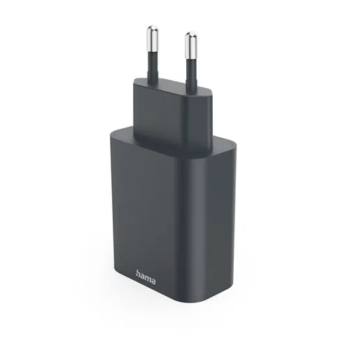 Hama Schnellladegerät USB-C PD 45W Anthrazit (00086443) - Leistungsstarkes 45W Schnellladegerät für Smartphones, Tablets und Laptops. Kompakt und elegant in Anthrazit, ideal für schnelles Nachladen – bis zu 60 % Akkukapazität in nur 30 Minuten!