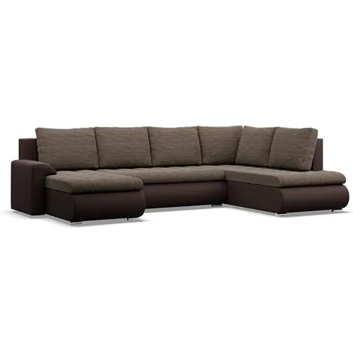 Mebligo Ecksofa mit Schlaffunktion in braun von Mebligo