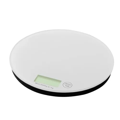 axentia Küchenwaage, Digitalwaage mit Glasplatte, Waage mit Zuwiegefunktion, digitale Haushaltswaage bis max. 5 kg belastbar, Backwaagefarbig sortiert, keine Farbauswahl möglich