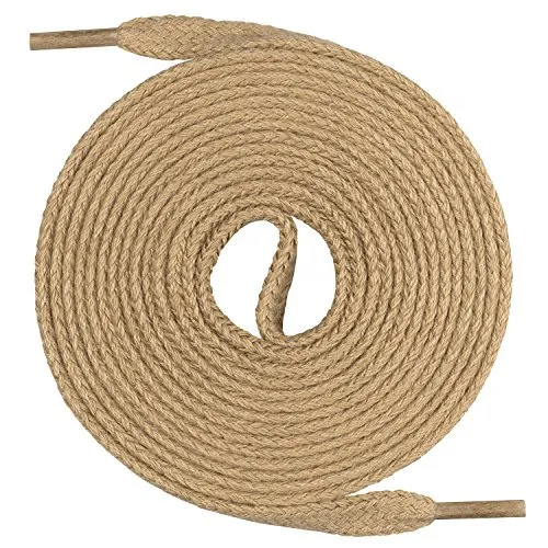 Mount Swiss Schnürsenkel flach 7mm Baumwolle Beige 70cm in beige von Mount Swiss