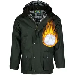 ROMNEYS Wachsjacke Country mit warmer Wattierung, wind- und wasserfest, oliv, S - Olive - S