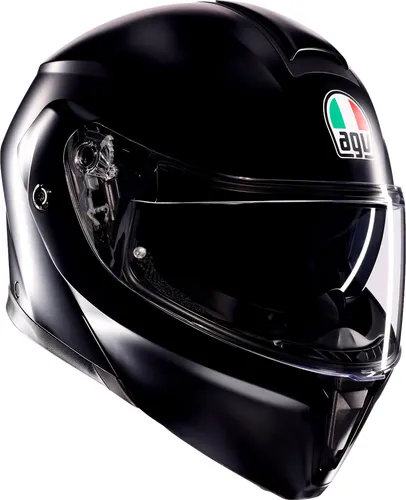 AGV Streetmodular ECE 22-06 Mono - Modularer Motorrad Klapphelm in Matt Schwarz, XL - Motorradhelme mit doppelter P/J-Zulassung für flexibles Fahren; integrierte Sonnenblende und herausnehmbarer, waschbarer Innenraum für höchsten Komfort.