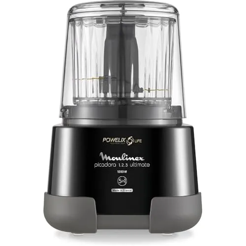 Moulinex DP810855 - Multifunktionaler Universalzerkleinerer, 5 Funktionen für Hacken, Mahlen, Schneiden, Mixen und Rühren, 1.000 Watt Leistung