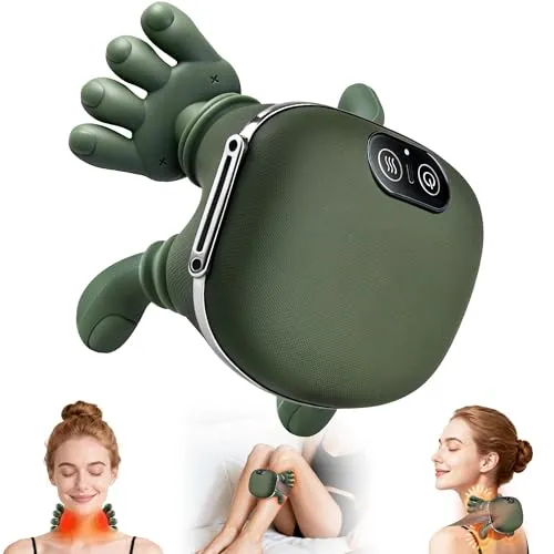 Nackenmassagegerät Elektrisch mit Wärme, 4D-Massagegerät | Drei Knetmodi Und Zwei Wärmeeinstellungen Zur Tiefen Lockerung,Weihnachtsgeschenke,Geschenk Für Männer