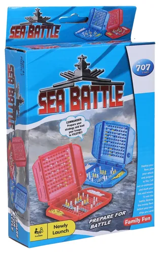 Schiffe versenken Strategiespiel für 2 Spieler, kompakte Ausführung, 15 cm