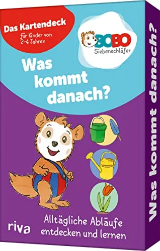 Bobo Siebenschläfer – Was kommt danach?: Lernspiel für Kinder 2-4 Jahre - Kartenspiel zur Entdeckung alltäglicher Abläufe, fördert Sprachentwicklung und Konzentration mit 34 robusten Bildergeschichten-Karten.