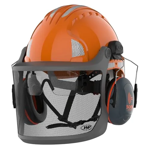 JSP EVOGuard M3 Forstschutzhelm mit Visier und Gehörschutz, Orange