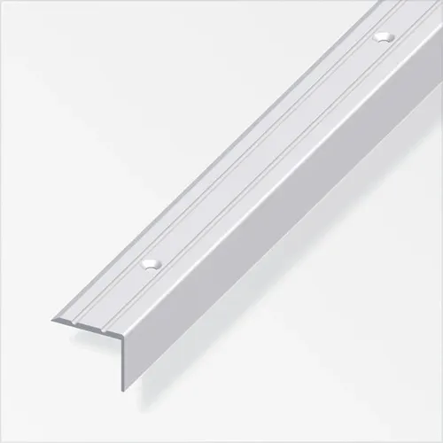 alfer Treppenprofil 1 m, 25 x 20 mm Aluminium eloxiert silber  Treppenprofil
