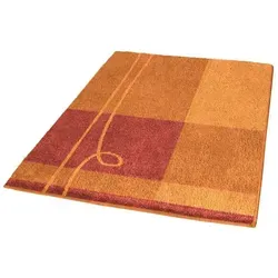 Kleine Wolke Tivoli Badematte 60 x 90 cm - Sonstige Badausstattung, stilvolle Polyacryl-Badematte in orange/braun, waschbar bei 40 °C und ideal für ein gemütliches Badezimmerambiente.