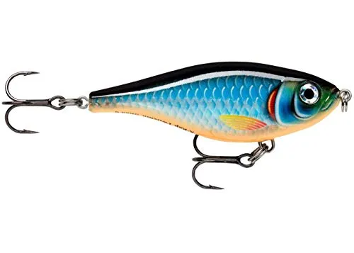 Rapala - X-Rap Twitchin’ Shad Angelköder - Angelzubehör mit durchscheinendem Körper - Salzwasser Spinnköder - Lauftiefe 0.3-0.6m - Fischköder 8cm, 13g - Hergestellt in Estland - Blue Ghost