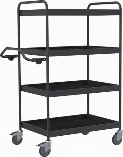 Kongamek ergonomischer Etagenwagen Dunkelgrau mit 4 Böden