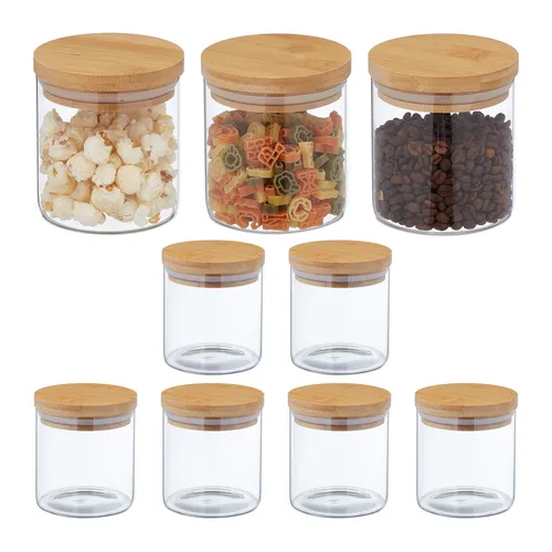 Vorratsgläser mit Deckel – Ideal für Müsli und mehr - Vorratsgefäße & -gläser, 500 ml Kapazität, aus hochwertigem Glas mit praktischem Deckel für optimale Aufbewahrung.