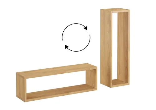 ERST-HOLZ Wandregal Holzablage schwebender Nachttisch Wandregal Buche Größe wählbar