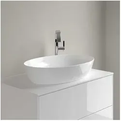 Villeroy & Boch Artis Aufsatzwaschtisch 419861R1 - Waschbecken ohne Hahnloch und Überlauf, mit schmutzabweisender CeramicPlus Oberflächenveredelung für einfache Pflege und langlebige Schönheit.
