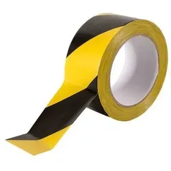 PVC-Warnband schwarz-gelb 100mmx33m