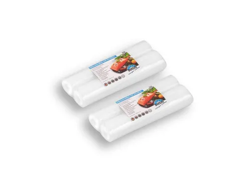 Bottini Vakuumier-Folienrollen 30 x 600 cm - Vakuumierbeutel für alle Balken Vakuumierer, besonders durchstoßfest mit 105 μm Stärke, ideal für Sous Vide und Lebensmittelaufbewahrung.