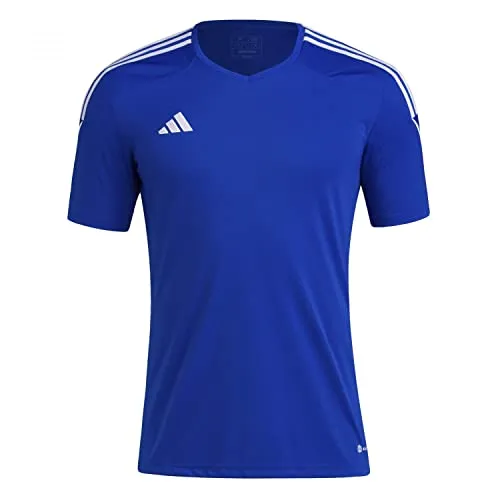 Adidas Tiro 23 League Jersey - Herren Kurzarmtrikot in Team Royal Blue/White - Sportshirt aus 100% recyceltem Polyester für umweltbewusste Sportler, perfekt für Training und Freizeit.