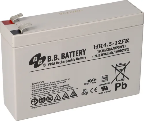 Bleiakku 12V 4,2Ah für Panasonic UP-VW1220P1 - AGM Bleiakku für vielseitige Anwendungen wie Notbeleuchtung und R/C Fahrzeuge, wartungsfrei und mit bis zu 6 Jahren Lebensdauer.