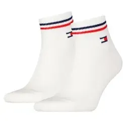 Tommy Men Uni TJ Iconic Quarter Socks 2P Weiß Gr 35/38 in weiß von Tommy Hilfiger