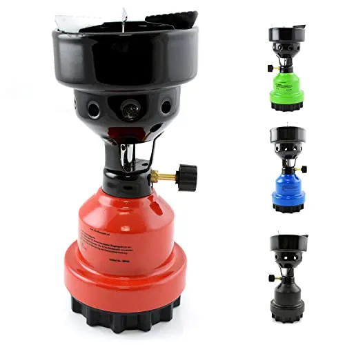 nean moderner Gas Campingkocher für Gaskartuschen/Stechkartuschen Gaskocher Gasbrenner Shishabrenner Shisha Kohleanzünder Anzünder Brenner Kartuschenkocher (Rot)