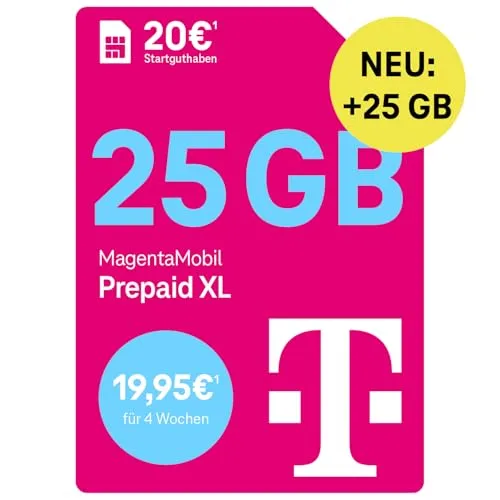 Telekom MagentaMobil Prepaid XL mit 50 GB Highspeed-Volumen von Deutsche Telekom