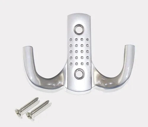 Stahlia Kleiderhaken CHROM MATT aus Metall Garderobenhaken KURZ