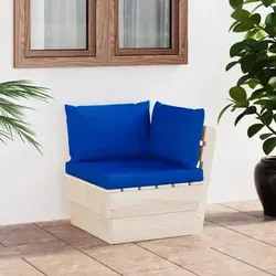 vidaXL Garten-Paletten-Ecksofa mit Kissen - Bürostühle - Modulares Paletten-Sofa aus imprägniertem Fichtenholz mit komfortablen Kissen, ideal für entspannte Stunden im Garten oder auf der Terrasse.