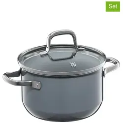 WMF Fusiontec Essential Kochtopf 16 cm mit Glasdeckel - Hochwertiger Fleischtopf für alle Herdarten, kratzfest und hitzebeständig bis 250°C. Ideal für präzises Kochen und langlebig dank 30 Jahre Garantie. Made in Germany.