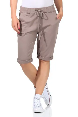CLEO STYLE Bermudas Sweat Bermuda 1212 Schlamm 36-40