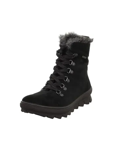 Legero Damen NOVARA - warme GORE-TEX Stiefelette in Schwarz - Wanderschuhe mit wasserdichter, atmungsaktiver GORE-TEX Membran und herausnehmbarer Einlegesohle für optimalen Komfort. Ideal für kalte Tage und schnelle Einsätze.
