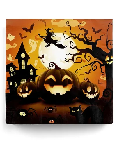 Papierservietten Orange von Horror-Shop